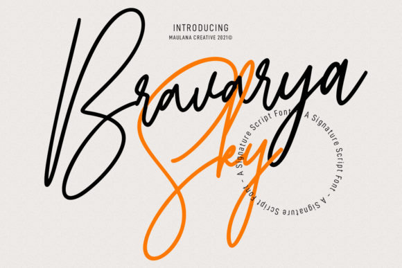 Bravarya Sky: A Thin Script Font for Handmade Products