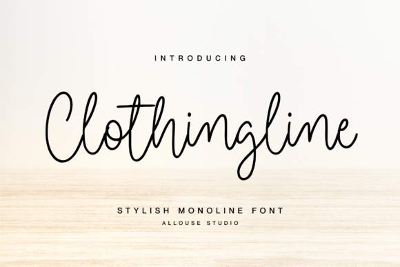 Clothingline: A Script Font with Editorial Grace