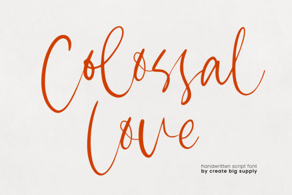 Colossal Love: Handwritten Font for Romantic Design