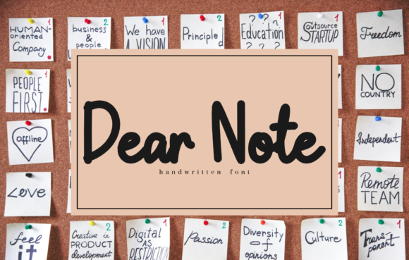 Dear Note: A Graceful Script Font for Handmade Labels, Cards, and Shop Branding