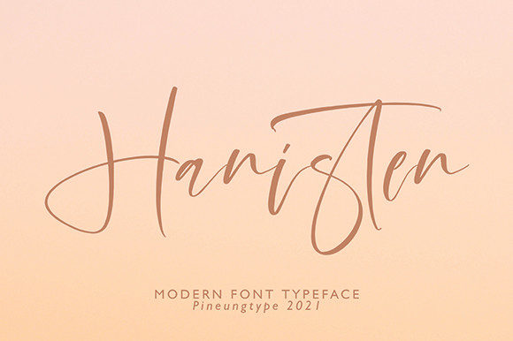 Hanisten: A Graceful Script Font for Modern Branding
