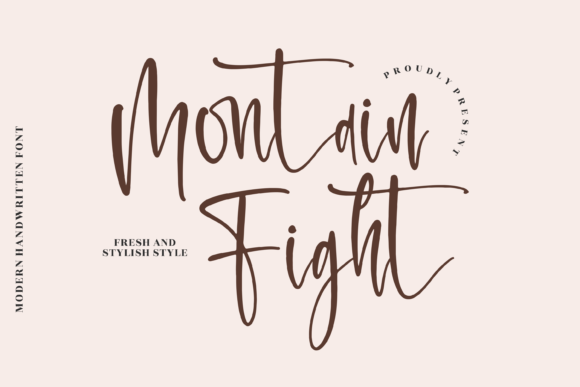 Montain Fight: A Refined Script Font for Thoughtful Editorial Design