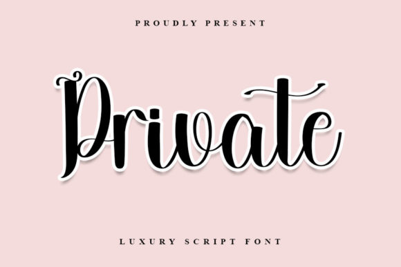 Private: A Script Typeface for Editorial Design and Publishing