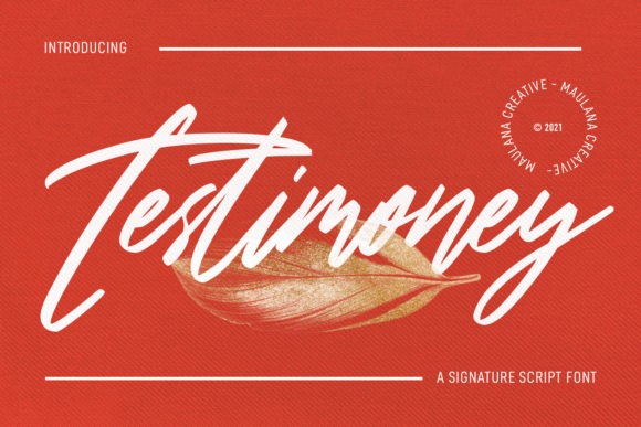 Testimoney Signature: A Script Font That Brings Warmth to Editorial Design